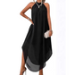 📢📢50% OFF !! ⏰Women's Halter Neck Sleeveless Asymmetrical Dress