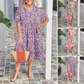📢📢50% OFF !! ⏰V-Neck Printed Midi Dress