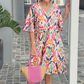 📢📢50% OFF !! ⏰V-Neck Printed Midi Dress