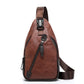 📢📢50% OFF !! ⏰Men's Lightweight PU Leather Chest Bag