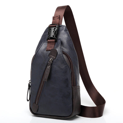 📢📢50% OFF !! ⏰Men's Lightweight PU Leather Chest Bag