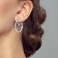 📢📢50% OFF !! ⏰Celestial Double Layer Hoop Earrings