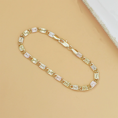 📢📢50% OFF !! ⏰Unisex Tri-Color Link Bracelet