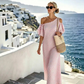 📢📢50% OFF !! ⏰Women's Elegant Striped Off Shoulder Dress