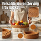 📢📢50% OFF !! ⏰Round Imitation Rattan Serving Basket with Handles