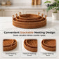 📢📢50% OFF !! ⏰Round Imitation Rattan Serving Basket with Handles