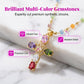 📢📢50% OFF !! ⏰Women's Colorful Zircon Cross Pendant Necklace