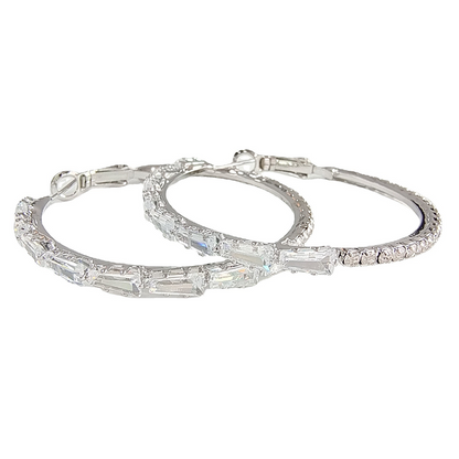 📢📢50% OFF !! ⏰Women's Sparkling Cubic Zirconia Hoop Earrings