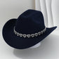 📢📢50% OFF !! ⏰Women's Rhinestone Heart Cowboy Hat Elegant French Jazz Fedora
