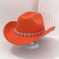 📢📢50% OFF !! ⏰Women's Rhinestone Heart Cowboy Hat Elegant French Jazz Fedora