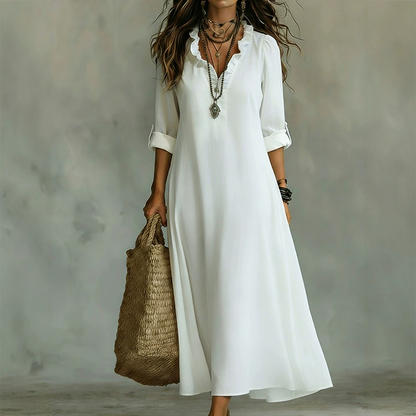 📢📢40% OFF !! ⏰Bohemian Ruffle V-Neck Maxi Dress
