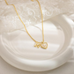 📢📢50% OFF !! ⏰Heart Shaped Letters Micro Pave Chain Necklace