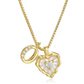 📢📢50% OFF !! ⏰Heart Shaped Letters Micro Pave Chain Necklace