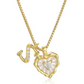 📢📢50% OFF !! ⏰Heart Shaped Letters Micro Pave Chain Necklace