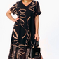 📢📢50% OFF !! ⏰Flowy V-Neck Midi Dress