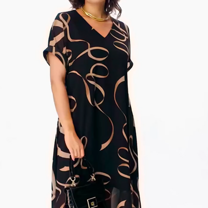 📢📢50% OFF !! ⏰Flowy V-Neck Midi Dress