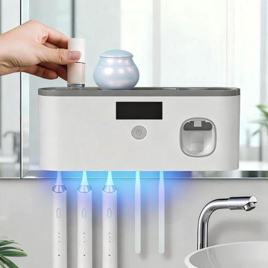 📢📢50% OFF !! ⏰Hygienic Family Toothbrush Station with UV Light