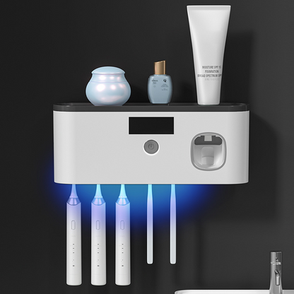 📢📢50% OFF !! ⏰Hygienic Family Toothbrush Station with UV Light