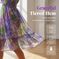 📢📢50% OFF !! ⏰Women's Floral V-Neck Ruffle Hem A-Line Dress