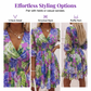 📢📢50% OFF !! ⏰Women's Floral V-Neck Ruffle Hem A-Line Dress