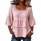 📢📢50% OFF !! ⏰Elegant Square Neck Summer Blouse