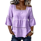 📢📢50% OFF !! ⏰Elegant Square Neck Summer Blouse