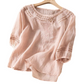 📢📢50% OFF !! ⏰Women's Embroidered Cotton-Linen Blend Blouse