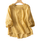 📢📢50% OFF !! ⏰Women's Embroidered Cotton-Linen Blend Blouse