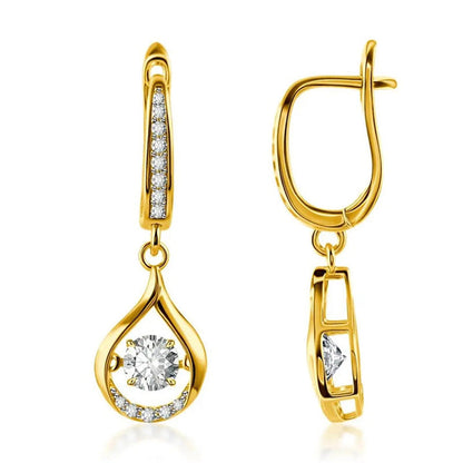 📢📢50% OFF !! ⏰Women's Sparkling Teardrop Hanging Earrings