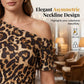 📢📢50% OFF !! ⏰Chic One-Shoulder Leopard Mini Dress