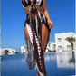 📢📢50% OFF !! ⏰Striped Two-Piece Swimsuit with Tie Neck and Ring Details