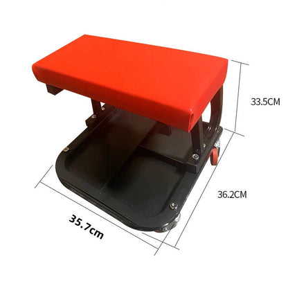 📢📢50% OFF !! ⏰Rolling Shop Stool for Garage with Tool Organizer Tray