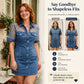 📢📢40% OFF !! & Free Shipping⏰Women's Fashion Sheer Lace Denim Mini Dress