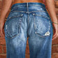 📢📢40% OFF !! ⏰Women's Distressed Slim Fit Flare Jeans