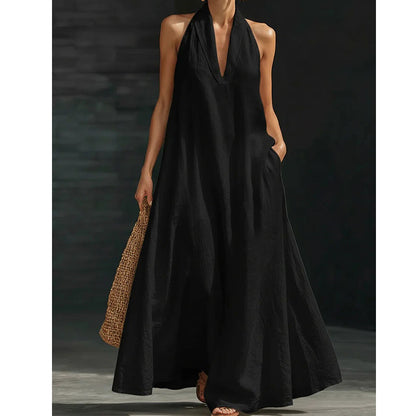 📢📢50% OFF !! ⏰Elegant Summer Casual Halter Maxi Dress