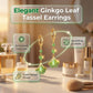 📢📢50% OFF !! ⏰Elegant Ginkgo Leaf Tassel Earrings
