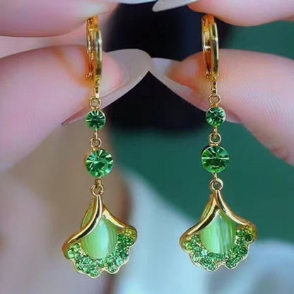 📢📢50% OFF !! ⏰Elegant Ginkgo Leaf Tassel Earrings