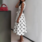 📢📢40% OFF !! ⏰Women's Polka Dot Sleeveless V-Neck Dress