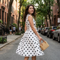 📢📢40% OFF !! ⏰Women's Polka Dot Sleeveless V-Neck Dress
