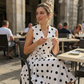 📢📢40% OFF !! ⏰Women's Polka Dot Sleeveless V-Neck Dress