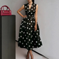 📢📢40% OFF !! ⏰Women's Polka Dot Sleeveless V-Neck Dress