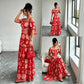 📢📢50% OFF !! ⏰Women’s Off-the-Shoulder Waist Cutout Daisy Printed Resort Dress