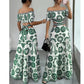 📢📢50% OFF !! ⏰Women’s Off-the-Shoulder Waist Cutout Daisy Printed Resort Dress