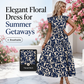 📢📢40% OFF !! ⏰Women’s Summer Ruffled Flutter Sleeve Tie Waist Floral Midi Dress