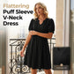 📢📢50% OFF !! ⏰Women’s Elegant Puff Sleeve V-Neck Dress