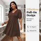 📢📢50% OFF !! ⏰Women’s Elegant Puff Sleeve V-Neck Dress