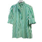 📢📢40% OFF !! ⏰Women's Plaid Ruffle Collar Puff Sleeve Top