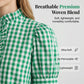 📢📢40% OFF !! ⏰Women's Plaid Ruffle Collar Puff Sleeve Top