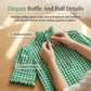 📢📢40% OFF !! ⏰Women's Plaid Ruffle Collar Puff Sleeve Top