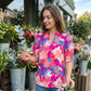 📢📢50% OFF !! ⏰Women's Summer Floral Top with Puff Sleeves